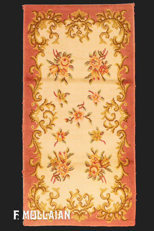 Vintage European Woolen Savonnerie Rug (141x72 cm)